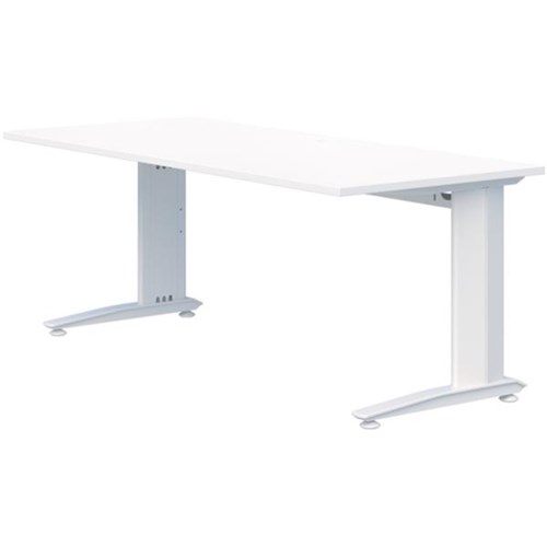 Energy Single User Desk 1500mm White/White