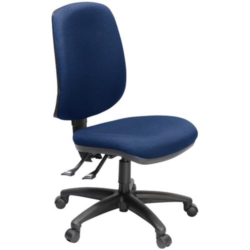 OfficeMax Energy Value Chair 3 Levers High Back Navy