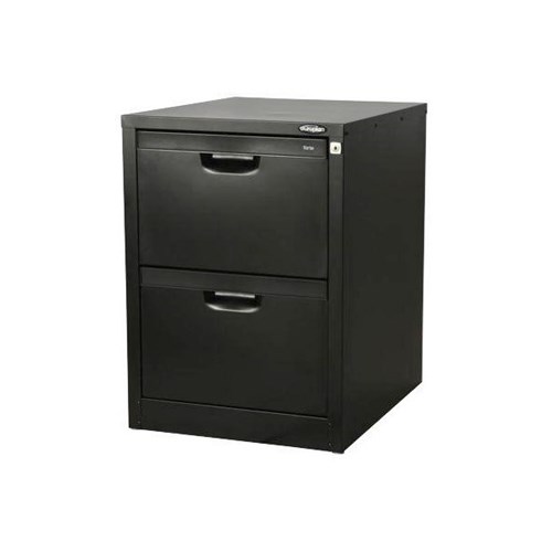 Europlan 2 Drawer Under Desk Filing Cabinet Matt Black
