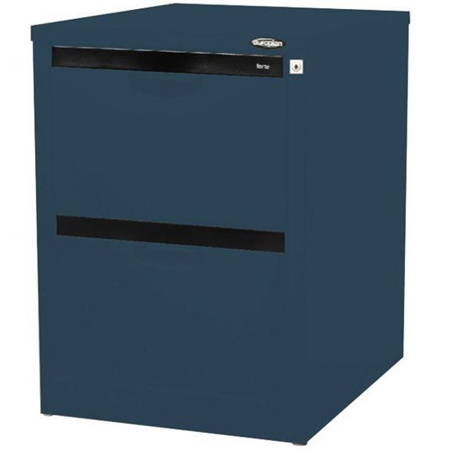 Europlan 2 Drawer Under Desk Filing Cabinet Night Blue