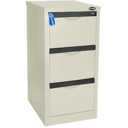 Europlan 505W Forte Filing 3 Drawer Silver Quill OfficeMax NZ