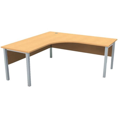 City Workstation 1800mm Silver Legs Tawa