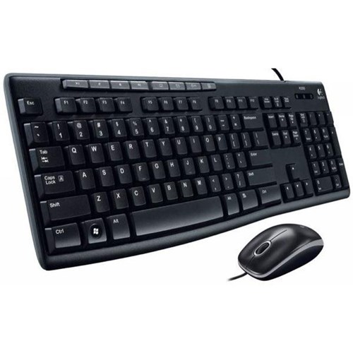 Logitech MK200 Wired USB Keyboard & Mouse Set