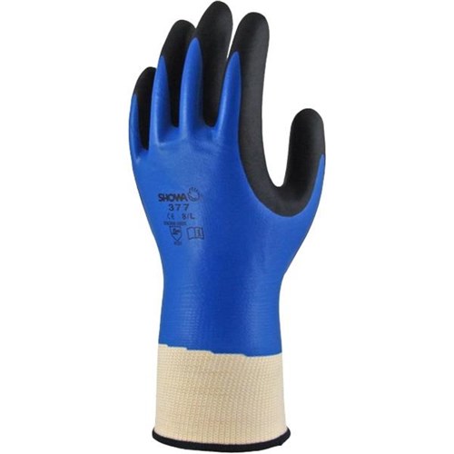 Showa 377 Nitrile Gloves Full Foam Grip