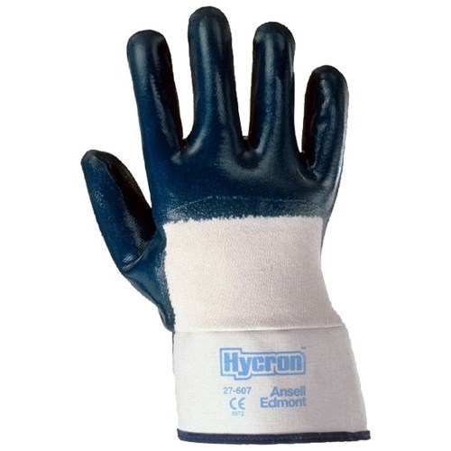 Hycron 27-607 Cuff Gloves Nitrile Dipped