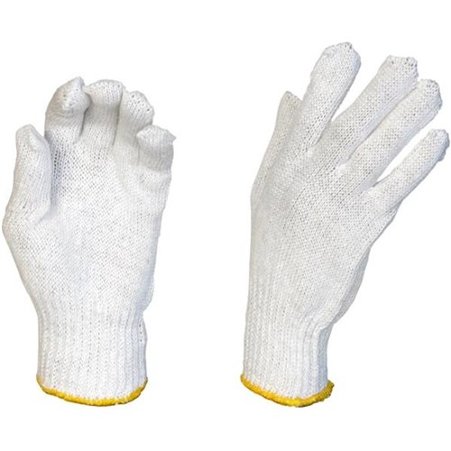 Polycotton Knit Gloves, Pair