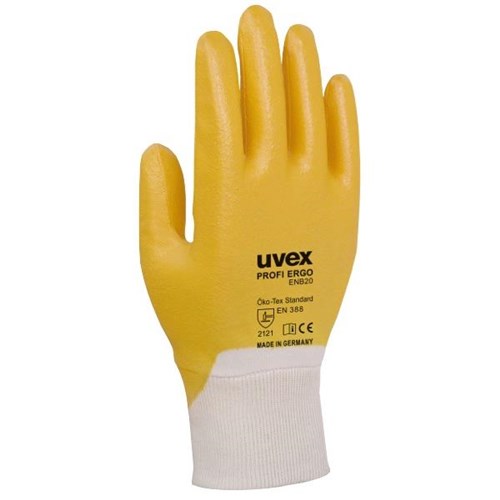 Uvex Profi Ergo NBR Coated Gloves, Pair 