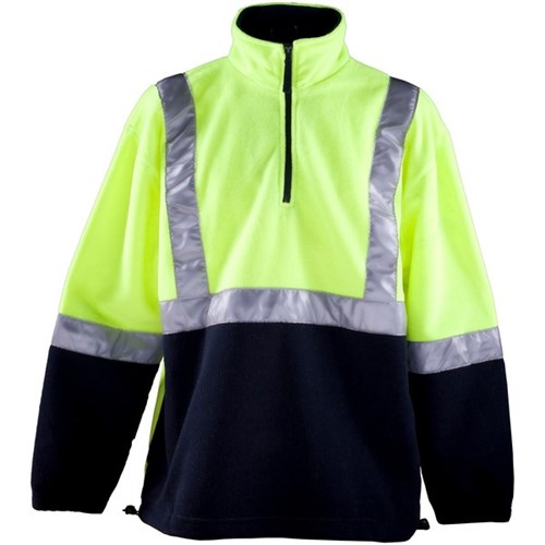 JB's Wear Hi Vis Day Night Polar Fleece Lime/Navy