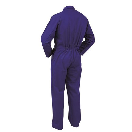Bison Workzone Polycotton Zip Overalls 260gsm Royal Blue