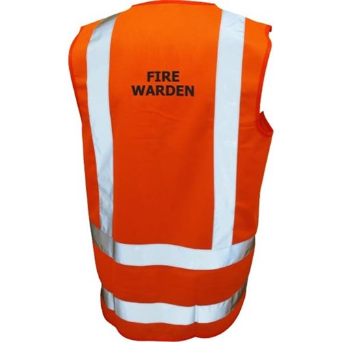 Hi Vis Fire Warden Safety Vest OfficeMax NZ