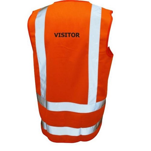 Hi Vis Visitor Day & Night Safety Vest Orange
