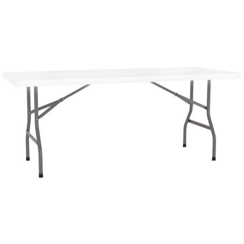 Life Table Foldable Legs Rectangle White/Graphite