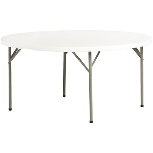 Life Table Foldable Legs Round White/Graphite