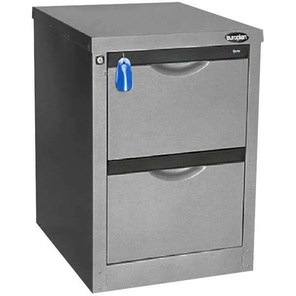 Europlan 505W Forte Filing 2 Drawer Stone Grey OfficeMax NZ