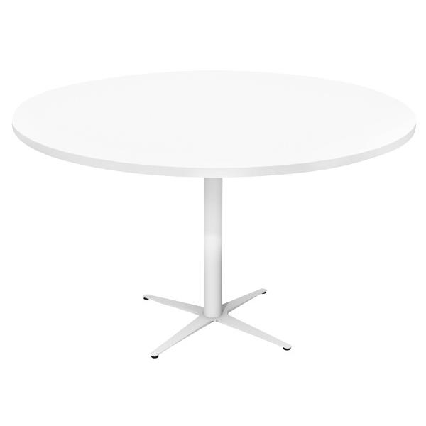 Meeting Table Round 1200mm White Ocean Base Snowdrift White OfficeMax NZ
