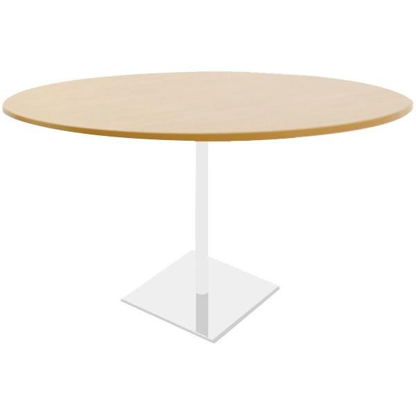 Meeting Table Round 1200mm White Square Base Tawa OfficeMax NZ