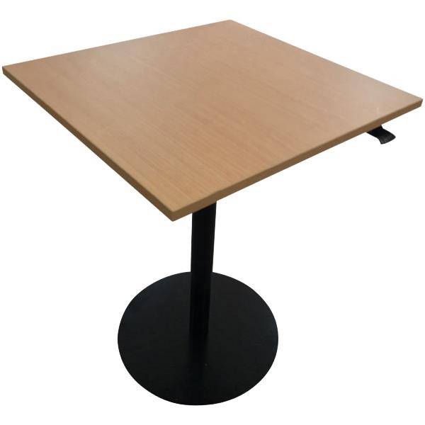 City Height Adjustable Meeting Table 900x900mm Tawa/Black OfficeMax NZ