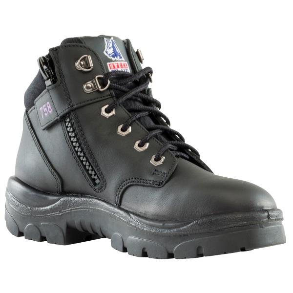 Steel Blue Parkes Women's Safety Boots Zip / Lace Up Black OfficeMax NZ