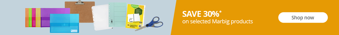 Save 30% on selected Marbig office products. Shop now.