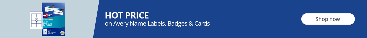 HOT PRICE* on Avery Name Labels, Badges & Cards. Shop now.