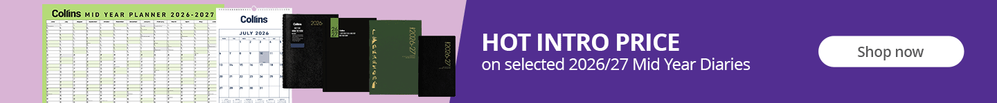Hot Intro Price on selected 2026/27 Mid Year Diaries. Shop now.