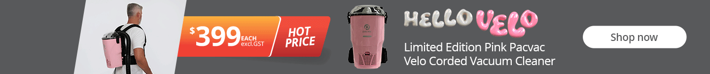 Hot price on Limited Edition Pink Pacvac Velo Corded Backpack Vacuum Cleaner. Shop now, while stocks last.