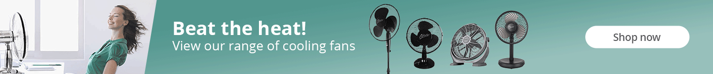 Beat the heat! View our range of cooling fans. Shop now
