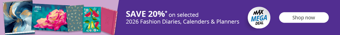 Save 20%* on selected 2026 Fashion Diaries, Calendars and Planners. Shop now.