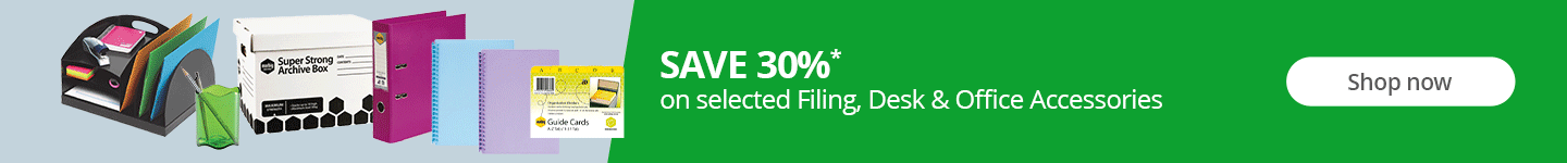 Save 30%* on selected Filing, Desk and Office Accessories. Shop now!