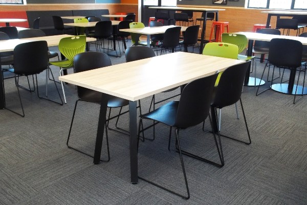 Cafe style table and chairs for school canteen