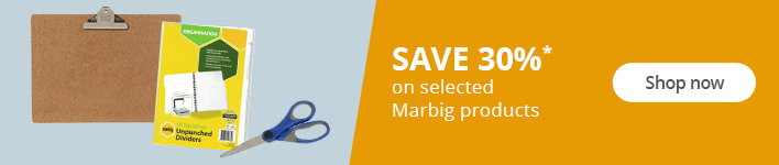 Save 30%* on selected Marbig products. Shop now!