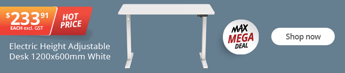 Hot Price Offer - Electric Height Adjustable Desk 1200 x 600mm White now only for $233.91 excl. GST. Shop now!