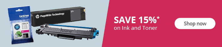 Save 15%* on Ink and Toner. Shop now!