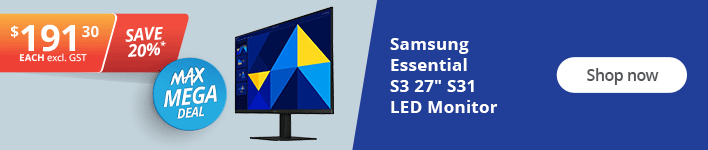 SAVE 20%* on Samsung Essential S3 27-inch S31 LED Monitor. Shop now!