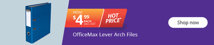 Hot Price offer - OfficeMax Lever Arch Files, from $4.99 excl. GST. Limited-time only offer. Shop now!