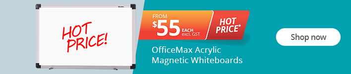 Hot Price offer - OfficeMax Acrylic Magnetic Whiteboards, from $55 excl GST. Limited-time only offer. Shop now!