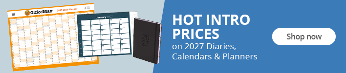 HOT INTRO PRICES on 2027 Diaries, calendars and planners when you order by 25 September 2026. Shop now!