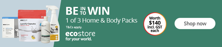 Be in to WIN 1 of 3 ecostore Home and Body Packs. Shop now!