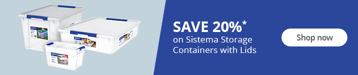 Save 20%* on Sistema Storage containers with lid. Shop now!
