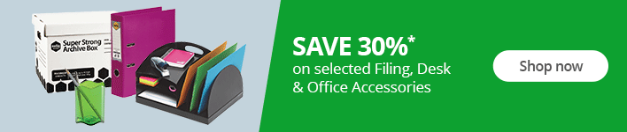 Save 30%* on selected Filing, Desk and Office Accessories. Shop now!
